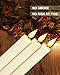 Homemory 6 Pack Flameless Taper Candles, No Remote, Realistic Flickering Battery Operated Candlesticks, White LED Plastic Candle Safe for Weddings, Table Decor, Christmas, and Halloween