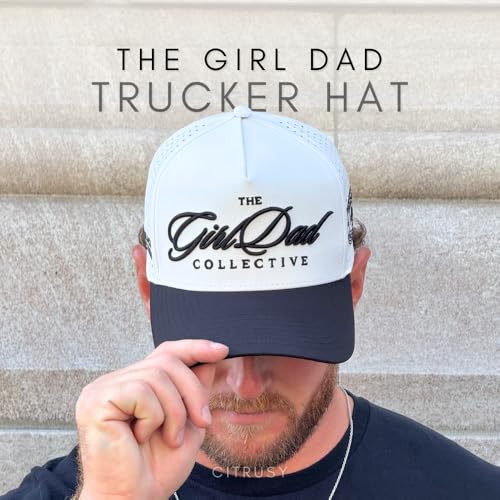 Image of CITRUSY Athletic Trucker Golf Hat | Performance Mens 5 Panel Cap | Cool Breathable Waterproof Workout Running Snapback