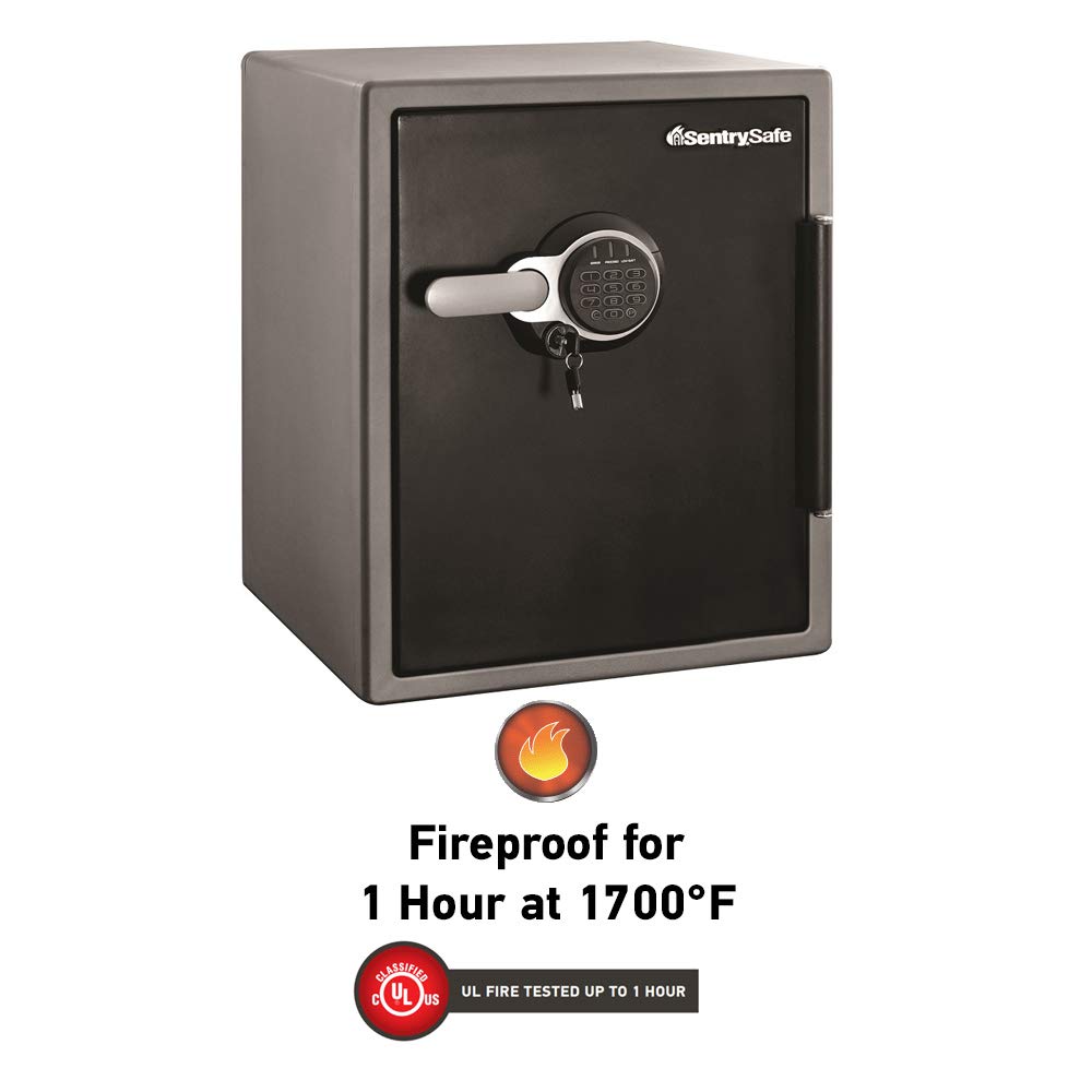 SentrySafe SFW205GQC Fireproof Safe and Waterproof Safe with Dial Combination 2.05 Cubic Feet GrayBlack & 914 Tray Accessory for SFW205 Fire Safes product thumbnail 4