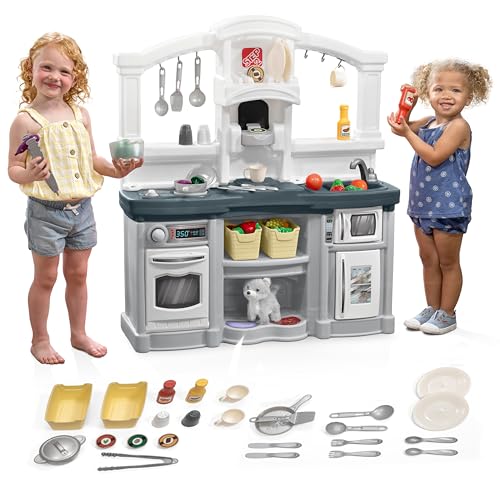 Comparison: Best Kitchen For Toddlers 7 Step2 Fun with Friends Kids Kitchen Playset, Indoor/Outdoor Kitchenette, Interactive Play with Lights and Sounds, Durable Plastic, Includes 25 Piece Toy Accessories, Toddlers 2+ Years Old, Gray