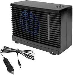 Ventilador de carro de 12 V que sopra ar frio portátil ar condicionado ventilador de resfriamento de carro para veículos, caminhões, SUV, barco, golfe, trailer, ventiladores de painel de