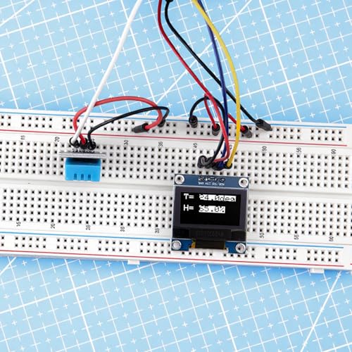 Image of ELEGOO 3PCS 0.96 Inch OLED Display Screen Module Compact Self-Luminous SSD1306 I2C Display Mini Screens for Arduino Projects (White)