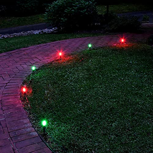 Dazzle Bright 5.5 Inch 100 Pcs C9 Christmas Light Ground Stakes for Outdoor Decor - Black Plastic Spikes for Lawn, Garden, Patio - Thumbnail 7