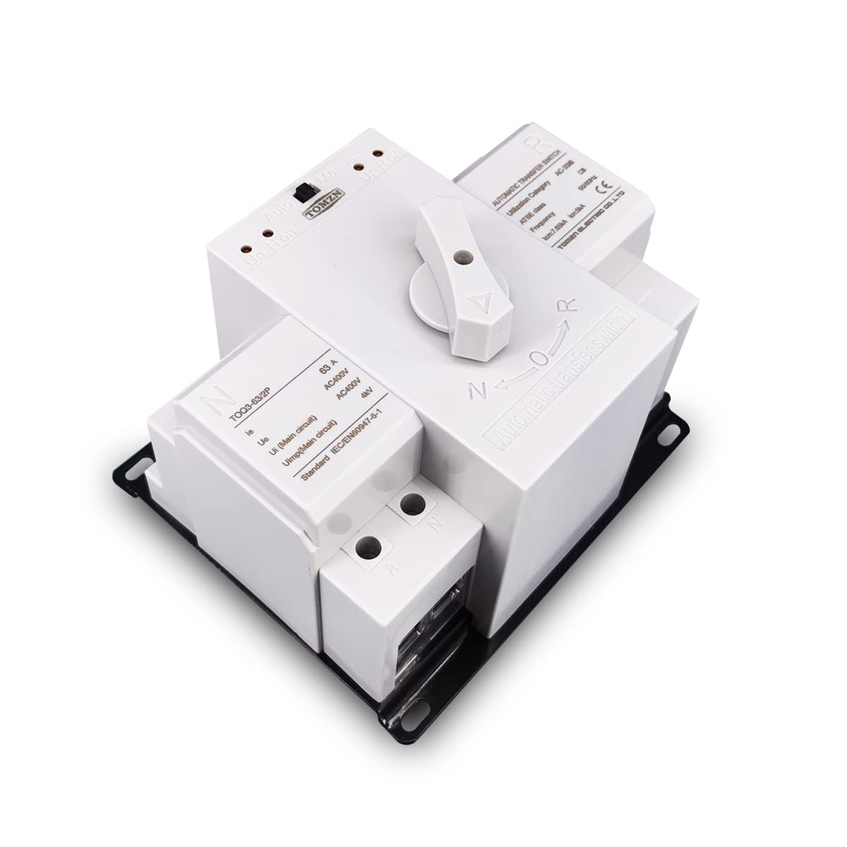 BLacOh Magnetotermico 16a 2 entradas 1 Salida 2P 63A 230V 50/60Hz MCB Tipo Interruptor de Transferencia automática de Doble Potencia ATS Magnetotermico