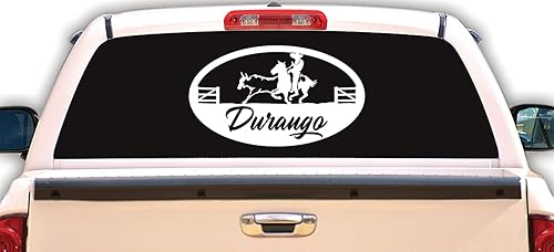 Miniatura 4 de Durango Mexico - Calcomanía de vinilo Coleadero Charreada Rodeo para carros Diseño Charro de México, Calcomanias para Trocas y Carros (14 x 8