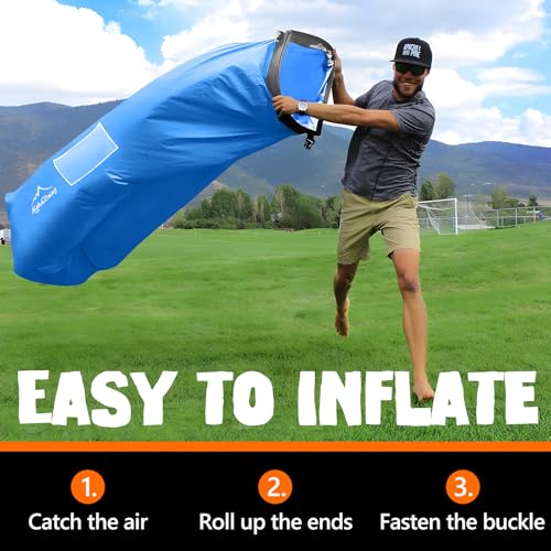 AlphaBeing Inflatable Lounger - Best Air Lounger for Travelling, Camping, Hiking - Ideal Inflatable Couch for Pool and Beach Parties - Perfect Air Chair for Picnics or Festivals - Thumbnail 3