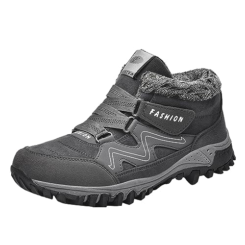 Herrenschuhe mit Klettverschluss, Winterschuhe Herren Gefüttert...