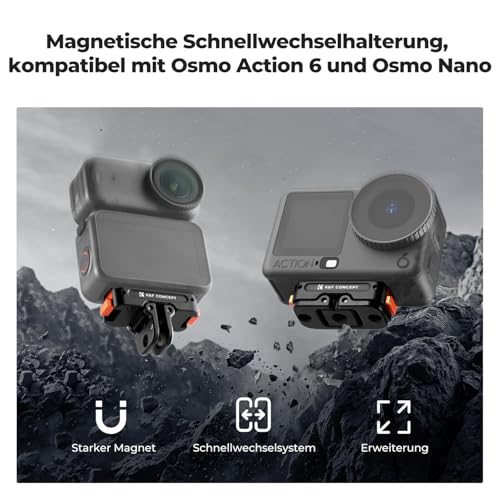 K&F CONCEPT Kamerakäfig+Magnetic Adapter Mount für DJI Osmo Action 6 – Ansicht 5