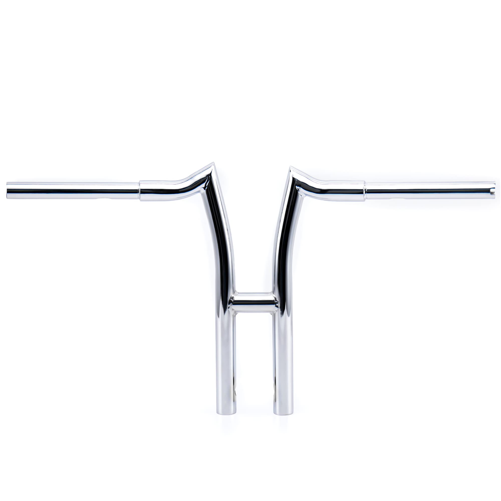 Photo 1 of MoKitDora 1-1/4" Fat 14" Rise Evil T-Bar Handlebar Drag Bar for 1996-up Dyna, Softails, Sportster, Street Bob, Fat Bob, Low Rider, Chrome 14 Inch Chrome
