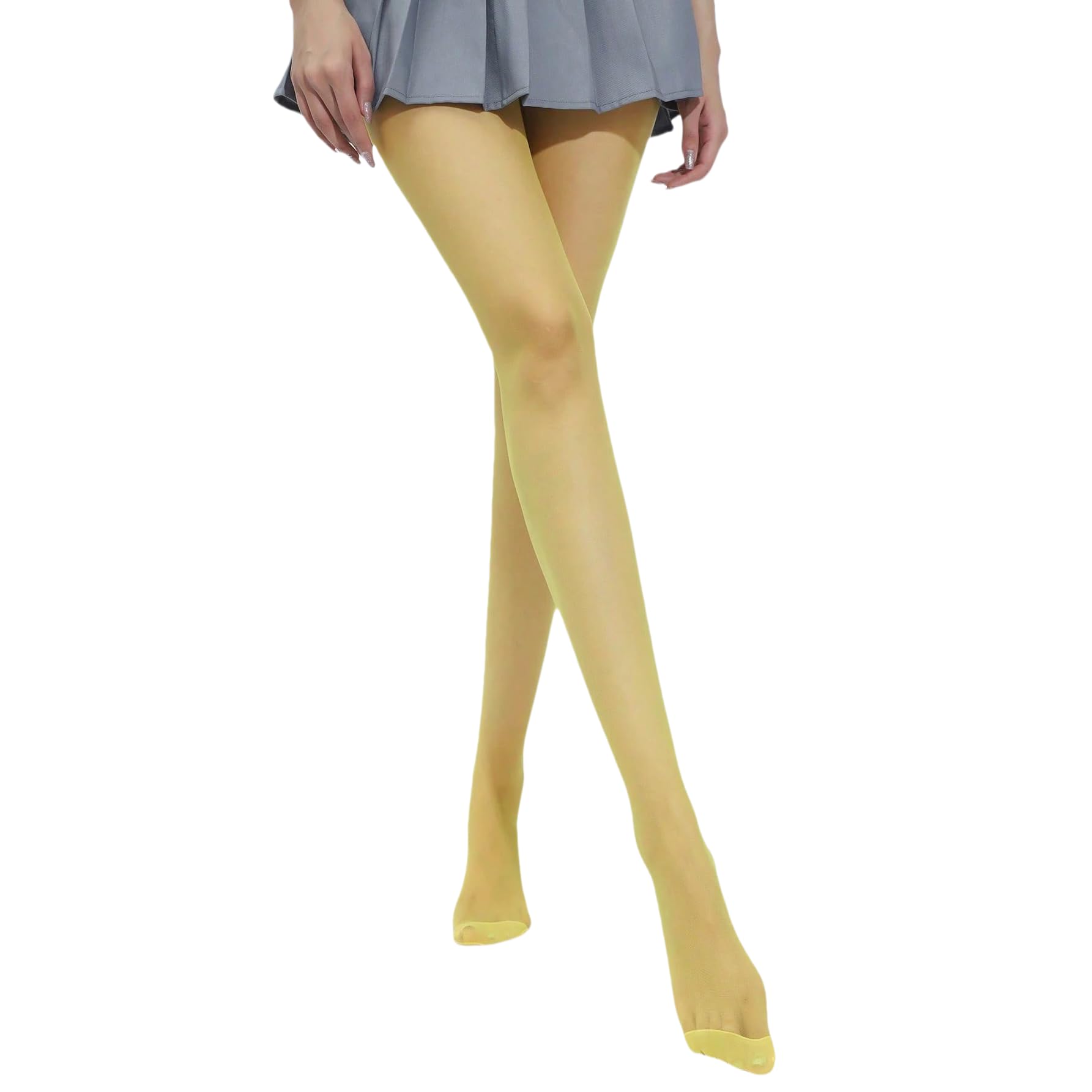 Malustar 10 Den Bright Colour Sheer Tights (Yellow)