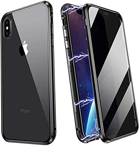 Smoony iPhoneXS �p�K���X�P�[�X/iPhoneX �p�K���X�P�[�X �`�����h�~ �A���~ �o���p�[ �\�� �O�� ���ʋ����K���X360°�S�ʕی� �}�O�l�b�g�� �A�C�t�H��XS �A�C�t�H��X �J�o�[ ���t���₷�� �K���X �N���A�P�[�X �C�菝�h�~�i