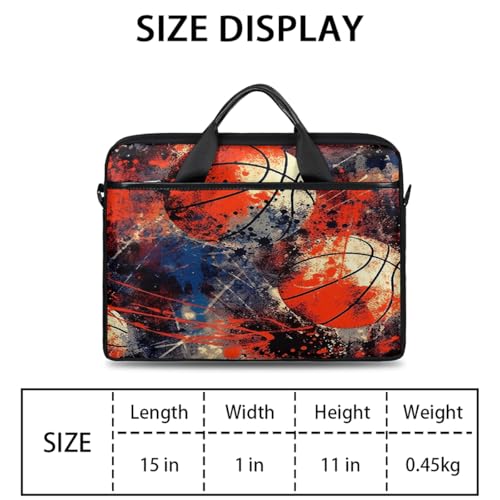 Bolsa retro para portátil de 15 pulgadas estilo baloncesto miniatura 2