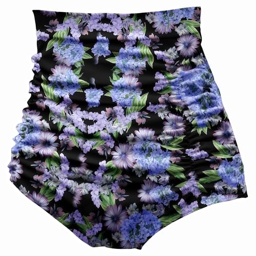 Image of COCOPEAR Women's Ruched High Waisted Bikini Bottom Retro Vintage Swim Short Tankinis
