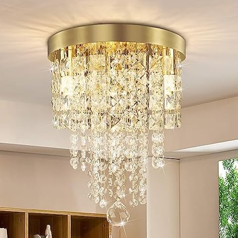 TISLYCO Mini Gold Crystal Chandelier Cover
