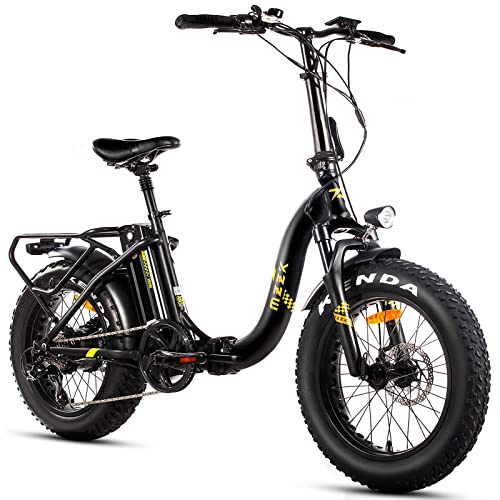 Gogoal Folding Electric Bike For Adults Ebike 750W 48V Fat Tire Pedal Assist Long Range Foldable Electric Bike 7-Speed Shifter 5 Mode Lcd Control Ul Certified #TOP28