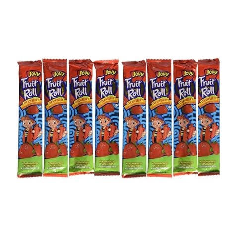 0.75oz Jovy Fruit Roll Snack, Strawberry (8 Packets Per Order)