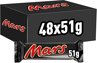Mars Milk Chocolate, Caramel & Nougat Bars Bulk Box, 48 Bars of 51g