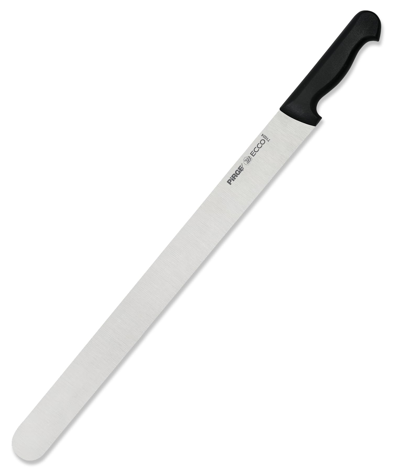 Pirge Ecco Dönermesser 55 cm Schwarz Harter Stahl - Aufschnittmesser - Schärfstes Döner Langmesser - Fleischmesser - BBQ Messer - Edelstahl Profi Küchenmesser - Ergonomisches Griffdesign