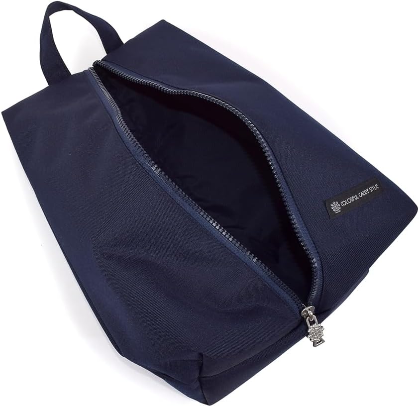 COLORFUL CANDY STYLE SHOES CASE WITH ZIPPE, DEEP NAVY