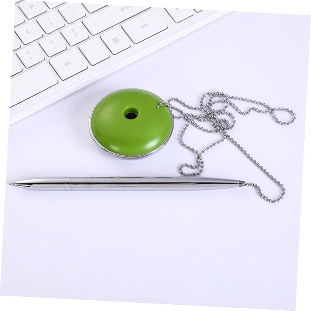 Countertop Signature Pen Chain and Base Ergonomic Multi-function Writing Tool for Banks Offices and Hotels Table Standing Accessory for Guest Book Signing image 5