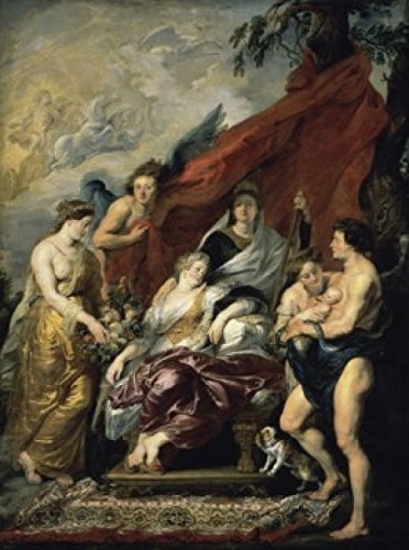 Narodziny Ludwika XIII (życie Marii de Medici królowej Francji) 1622 Peter Paul Rubens (1577-1640flamandzki) Musee du Louvre Paryż Francja plakat wydruk (24 x 36)