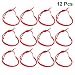 NUOBESTY Pulsera Unisex Hecha a Mano de Cuerda roja Ajustable Pulsera para...