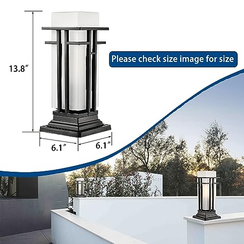 Antique House WY9983 Outdoor Post Lights Hard Wired 1 Pack 6.1 Inch Lamp Post Lights Outdoor Waterproof Modern Outdoor Light Post thumb #2