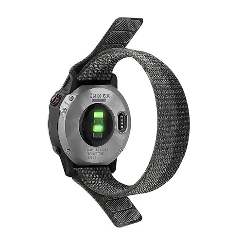 Luksnoc �X�}�[�g�E�H�b�` �x���g 22/26mm �����\ �K�[�~�� �o���h Fit Fenix8 Pro 7X ���v�o���h �}�W�b�N�e�[�v(Grey,26mm)