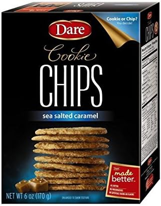 Dare Seasalt Caramel Cookie Chips (Pack of 12)