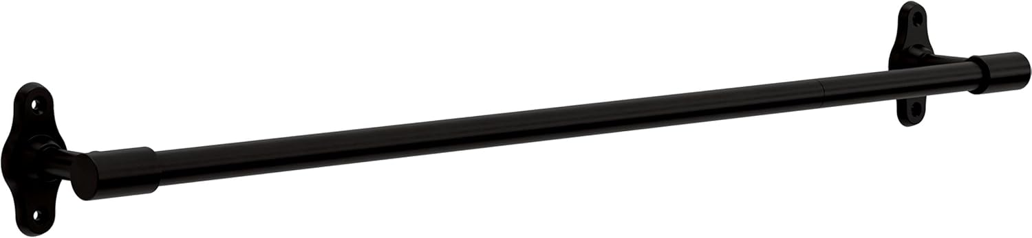 (Missing hardware)Franklin Brass Calloway (1-Pack) 18'' Towel Rack w/ 6\" Extender for Bathroom Matte Black Towel Bar for Bathroom Wall Mounted Towel Holder Rod CLWY26-MB