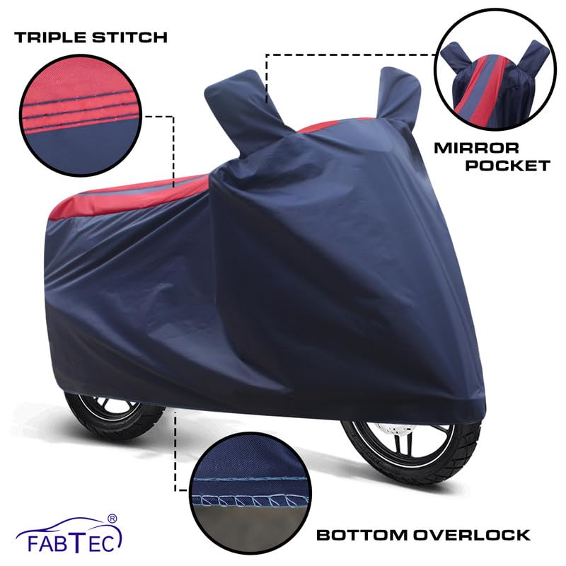 Image of FABTEC Bike /Motorcycle Body Cover Compatible with Bounce Infinity E1(Red & Blue)