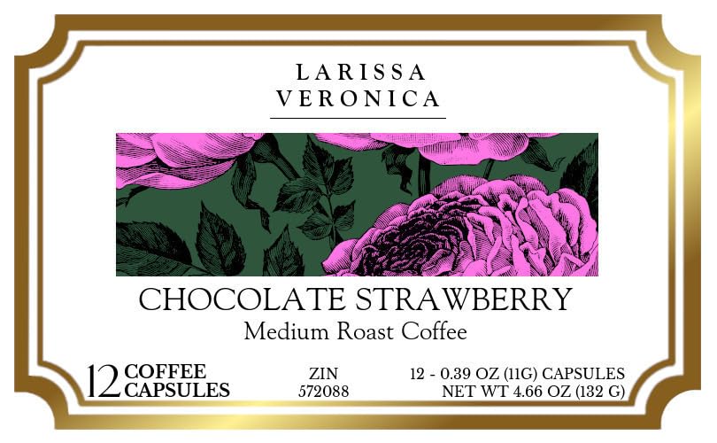 Chocolate Strawberry Medium Roast Coffee (Single Serve K-Cup Pods) (Gourmet, Naturally Flavored, Whole Coffee Beans) (12 pods, ZIN: 572088) image 4