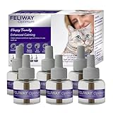 FELIWAY Optimum 6 x 30 Day Cat Calming Refills for Pheromone Diffuser, 6 x 48ml Value Pack - Helps Reduce Common Signs of Stress in Cats & Kittens, Enhanced Calming