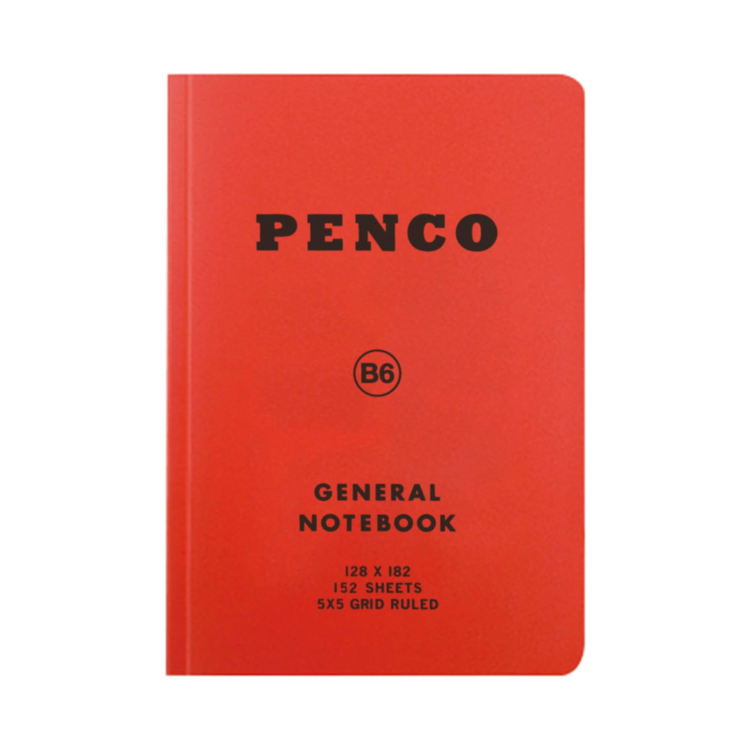 High Tide CN159 Penco Notebook, B6, siatka, czerwony