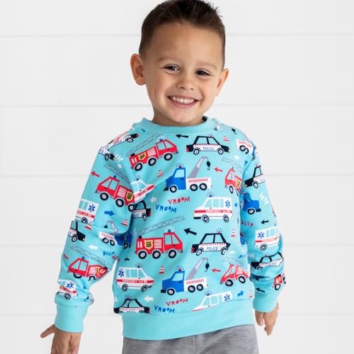 Little Sleepies Long Sleeve Crewneck Sweatshirt for Boys, Viscose from Bamboo3