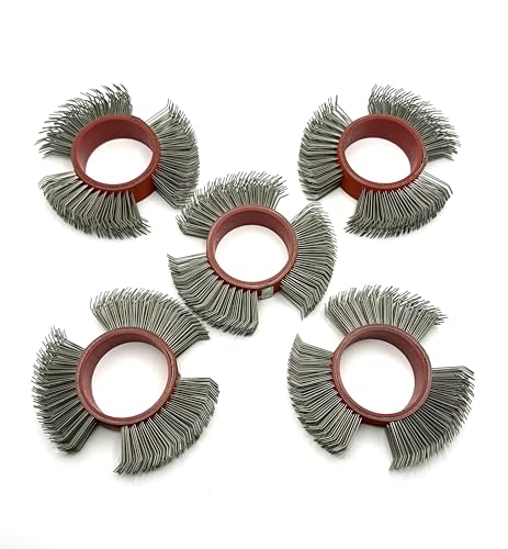 Image of 5PCS, Abrasive Wire Wheel Belt, Bristle Blasting Wheels for Surface Blaster | 0.7mm Carbon Spring Steel, 23mm Coarse Wire Wheel, Metal Blaster Wheels