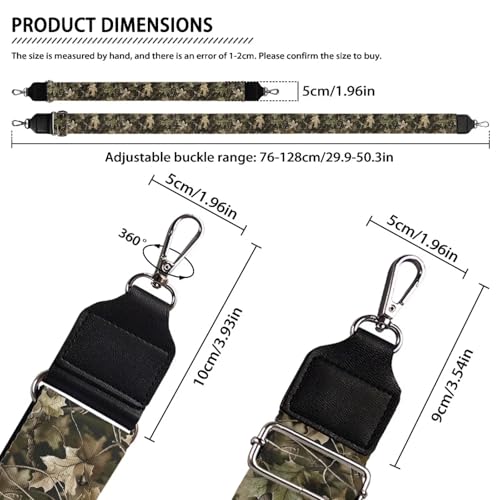 Image of Talayituse Hunting Camo Print Shoulder Strap Wide Purse Bag Strap Adjustable Replacement Belt Luggage Crossbody Shoulder Bag Strap for Women Girls