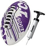 Franklin Sports TCU Horned Frogs Foam Football - Youth Mini Football for Kids - 8.5' Junior Soft Foam Ball - SPACELACE Easy Grip Cover - Perfect Toy for Kids