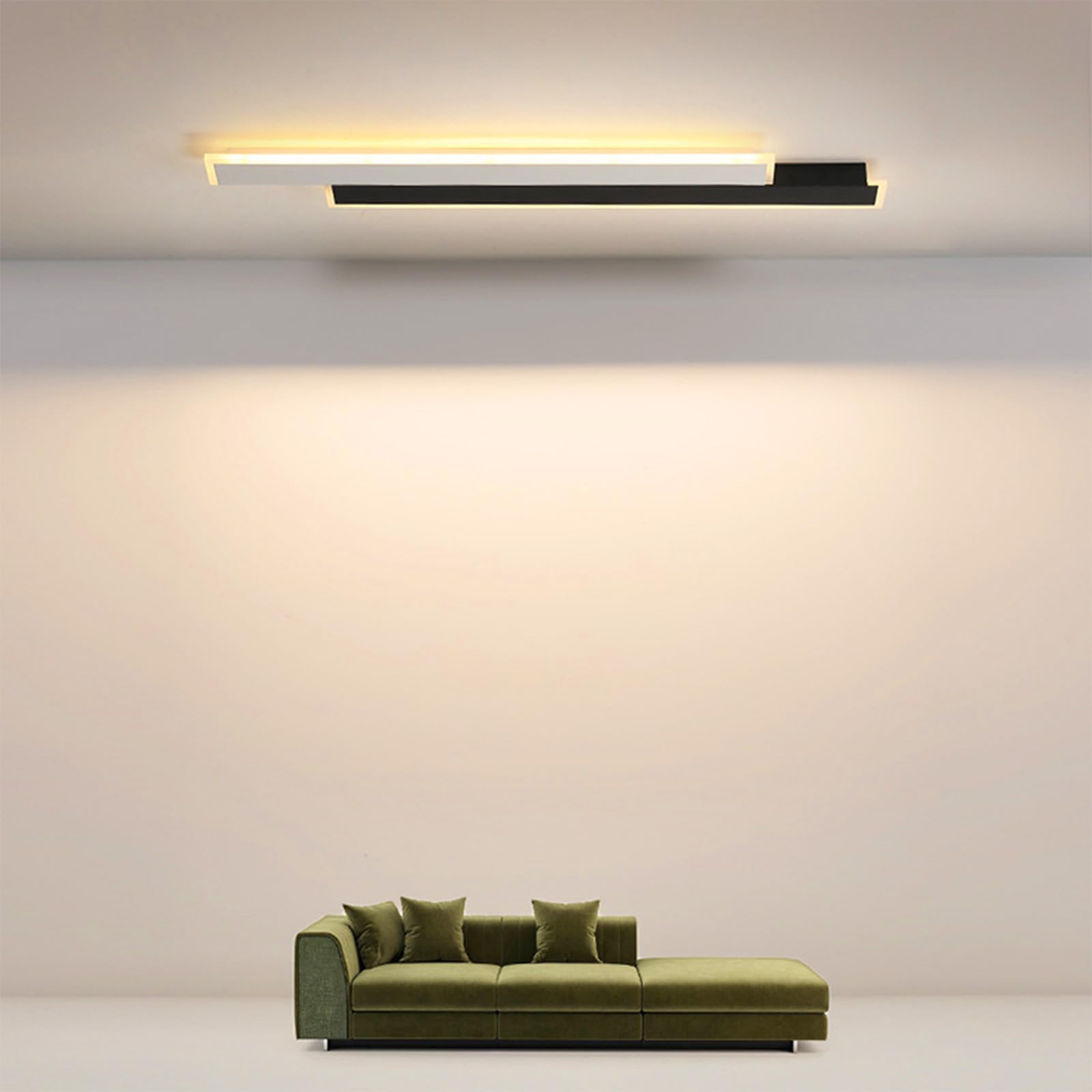 Indoor Dimmable Ceiling Lighting with Remote Control Home Decor Round Modern LED Ceiling Lamp Living Room Aluminum Acrylic Chandelier Light Fixtures for Bedroom Corridor