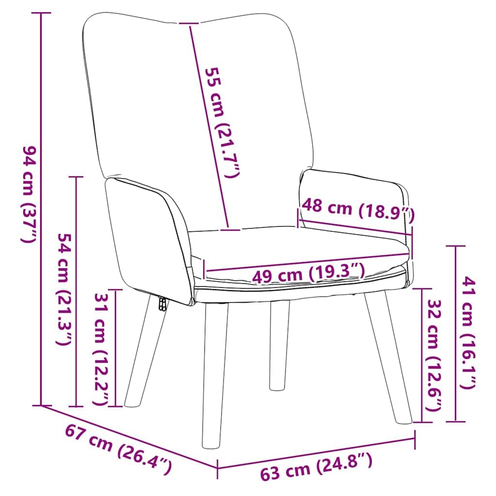 Poltrona Blu in Tessuto con Braccioli Imbottiti e Gambe in Legno Massello 63 x 67 x 94 cm, Seduta Morbida e Calda per Soggiorno, Ufficio, Relax e Lettura