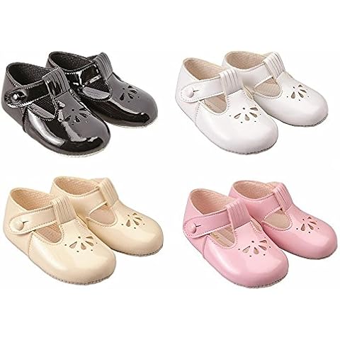 Baypods baby girls soft pram shoes by Early Days 0-3 months PINK Cover