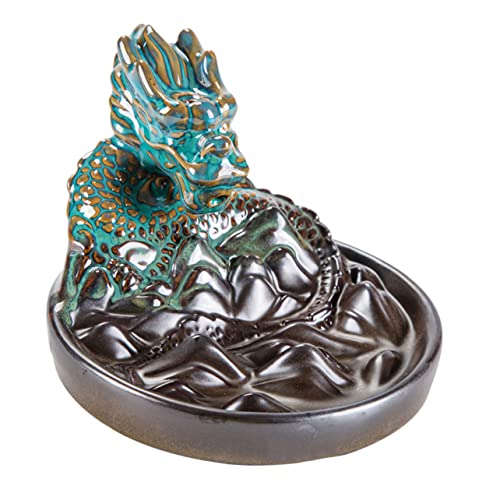 Cabilock Dragón Quemador de de reflujo decoración de Escritorio Quemador de de Cascada de dragón Titular de incensario en Forma de dragón incensario Cascada Caer, 8XND4I253E20X30MPAUCHJI41