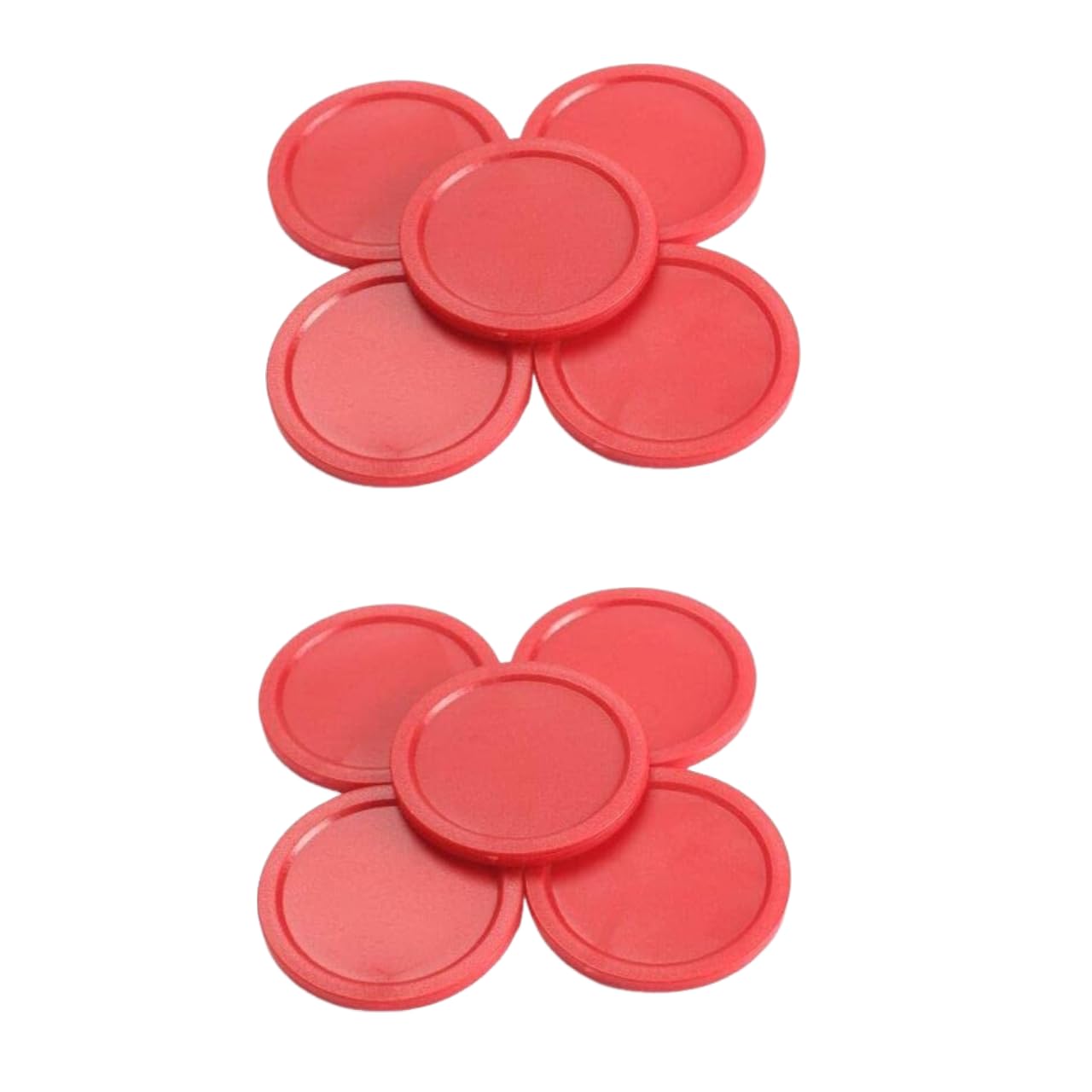 10Pcs Red Mini Air Hockey Table Pucks 50mm Puck Table New 2-inch Convenient and Attractive Air Hockey Arcade and Table Games