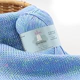 GentleBliss Soft Baby Yarn for Crocheting, 4 Skeins, 880Yds/400G, Free Patterns - Acrylic Baby Blanket Yarn for Knitting - Light Worsted 3 DK Weight - Blue Mermaid