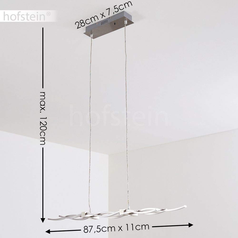 HOFSTEIN Lampe à Suspendre Goldenville, Lampe à Suspendre Moderne En Métal/verre En Couleur Laiton/noir/fumée/vert/marron, Hauteur Réglable Max. 132 Cm, 3 Flammes, 3 X E27, Sans Ampoules