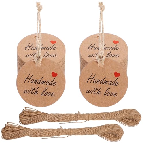 Imagen de TIESOME 200 etiquetas hechas a mano con etiquetas de amor