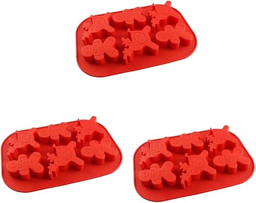 BESTonZON 3 Pcs Baking Mold Chocolate Mold Cookie Cutters Silicone Cake Mold Christmas Chocolate Making Mold Christmas Silicone Soap Molds Silicone