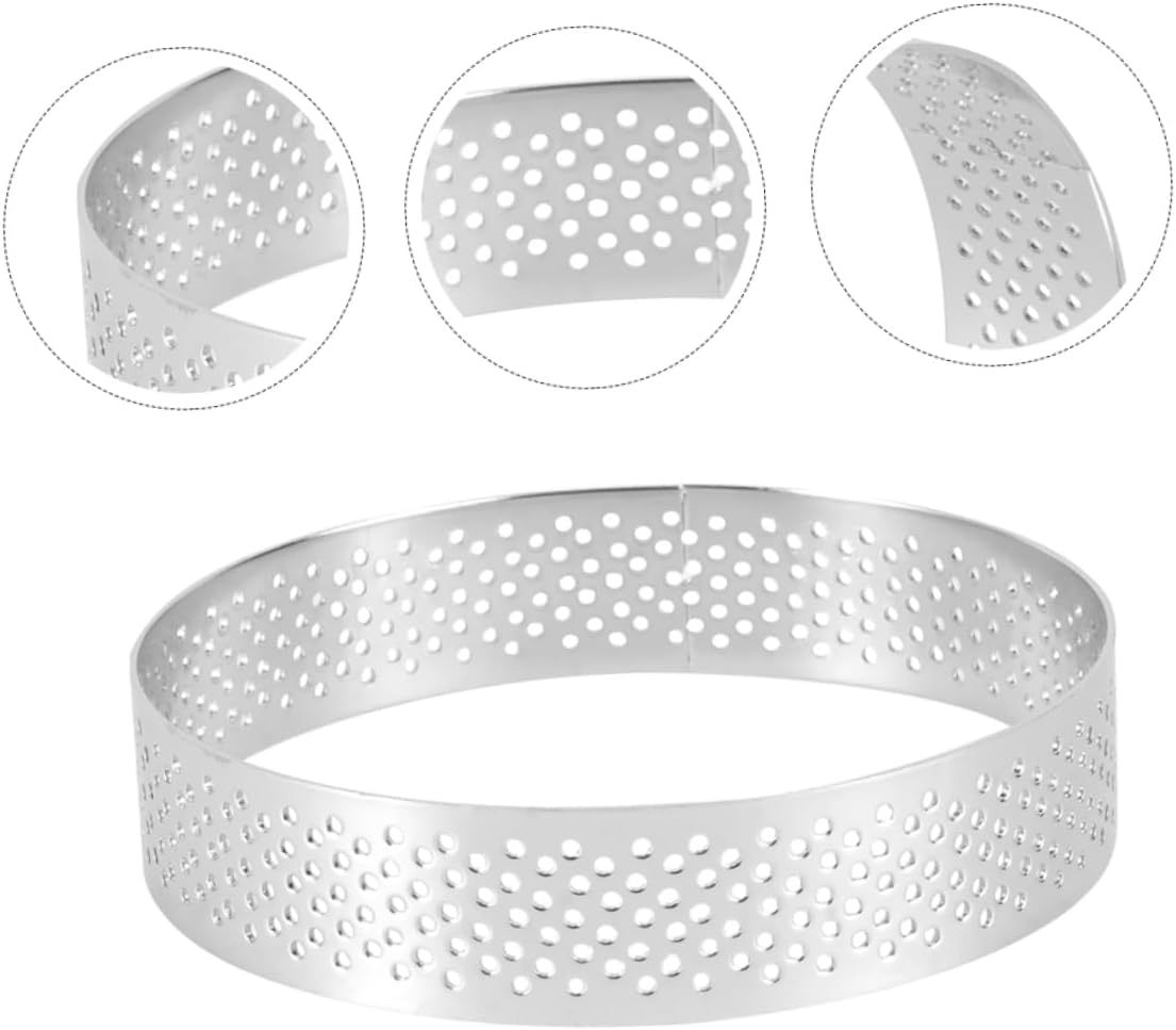 ABOOFAN 10pcs Round Tart Metal Mousse Circle Baking Gadgets for Cakes and Desserts