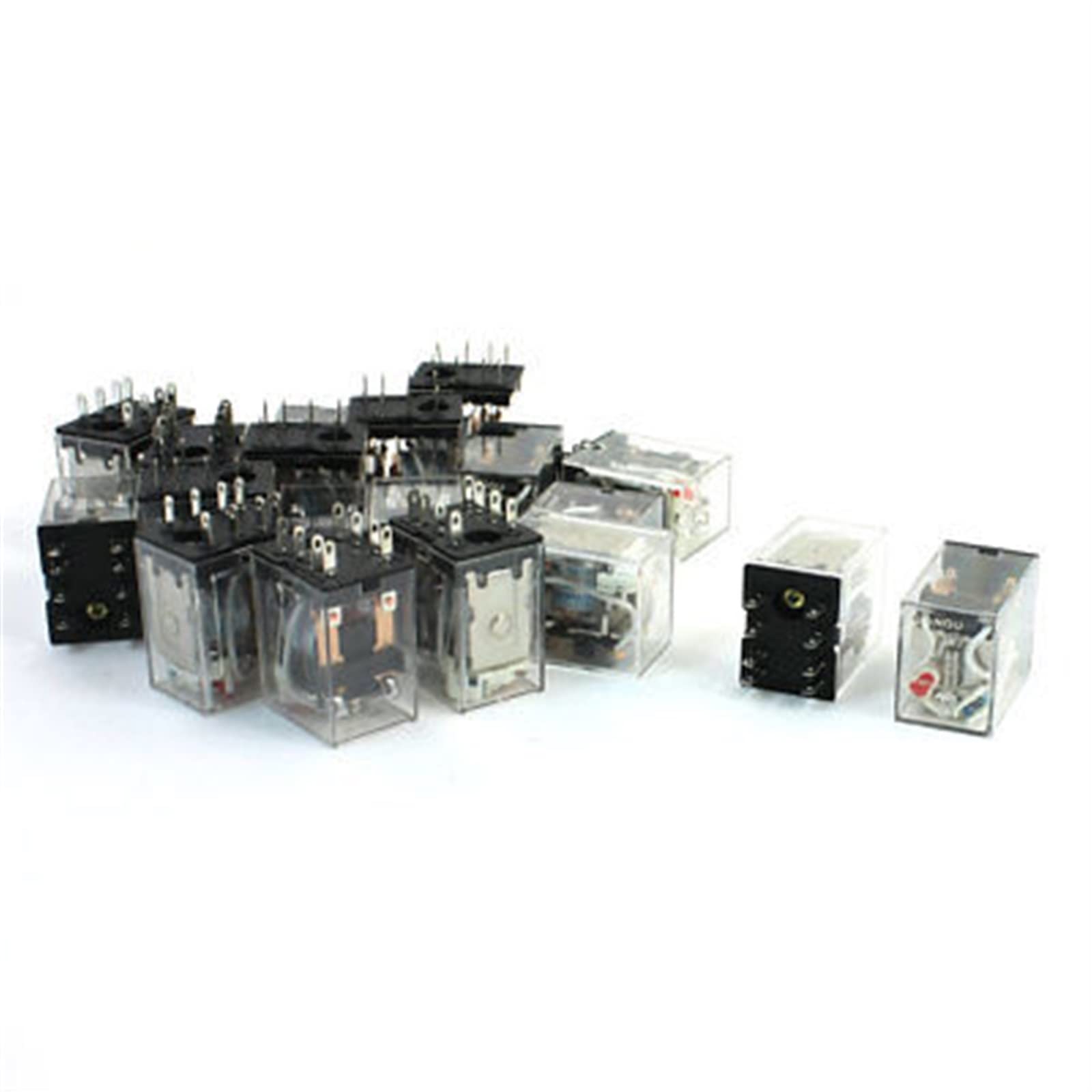 WEUSANXPL 20pcs Red LED Indicator Light AC 110/120V Power Relay DPDT 2NO 2NC HH52P