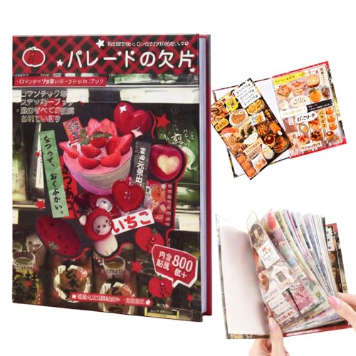 Japanese Sticker Book, Scrapbook Stickers with 45 Sheets, Romantic Memory Series Manga Stickers, 800+ Designs for Journaling, Scrapbooking and DIY Crafts